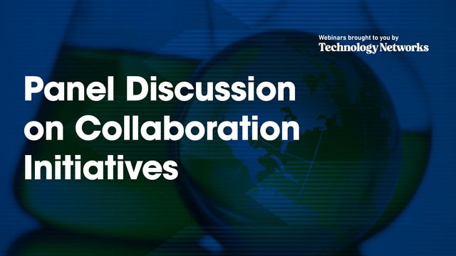 Webinar title overlaying image of the earth and scientific glassware